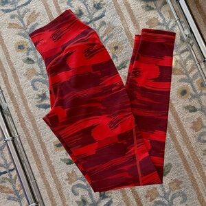 Alphalete Red patterned crosswaist legging